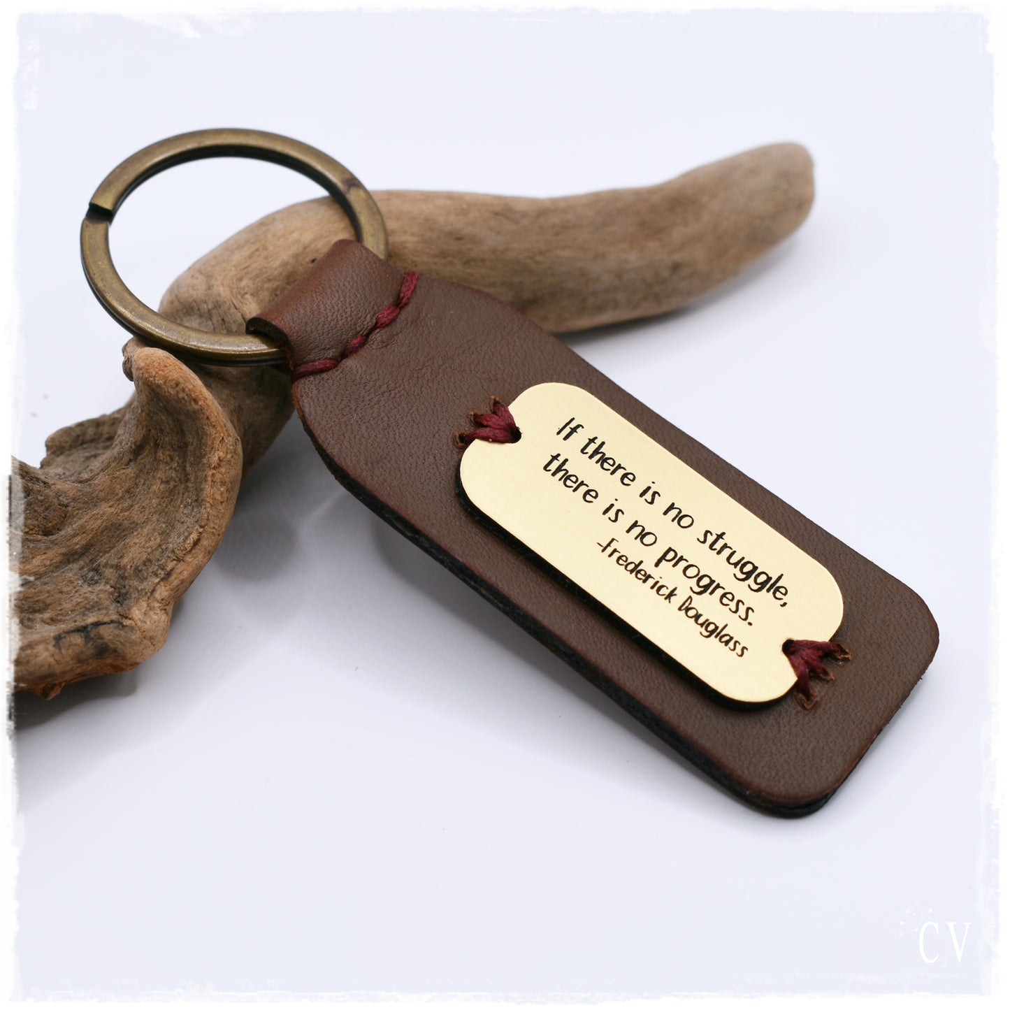 Custom Quote Leather Keychain