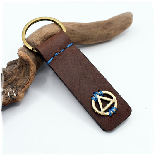 Recovery Leather Keychain