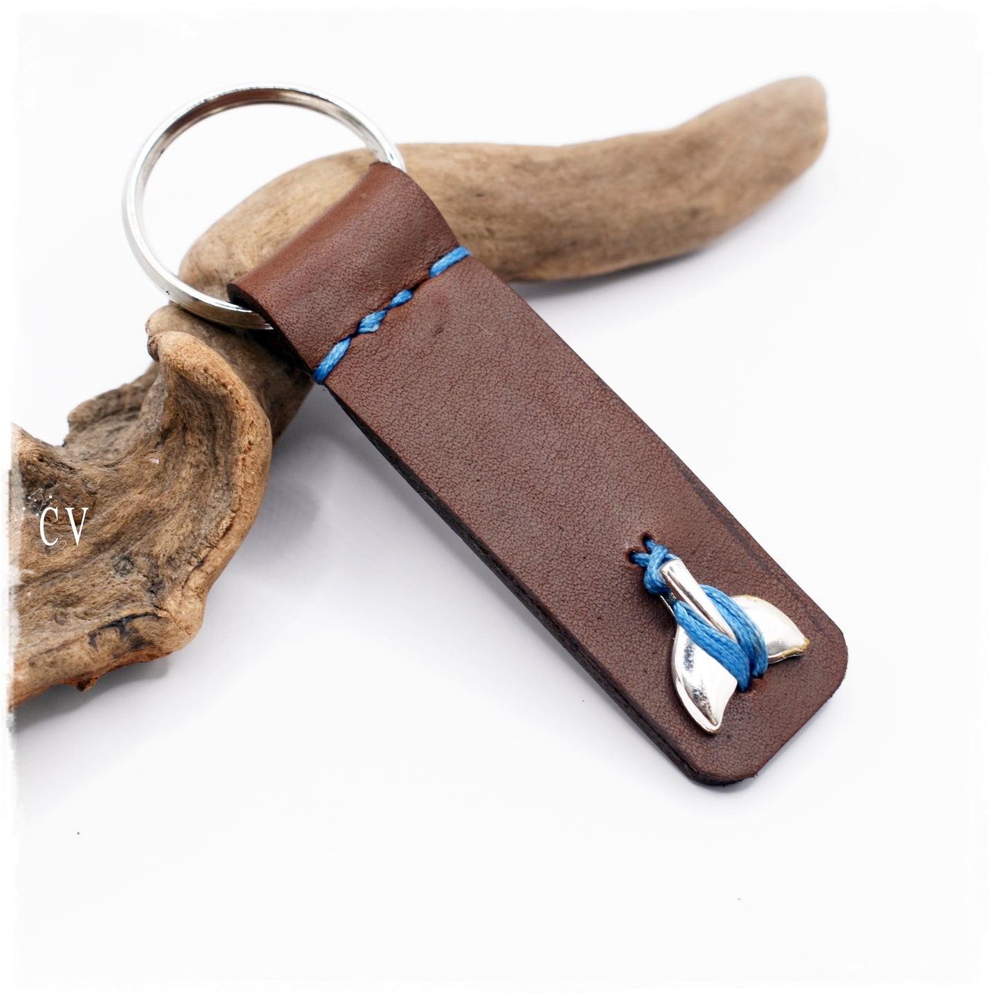 Oceanic Leather Keychain ~