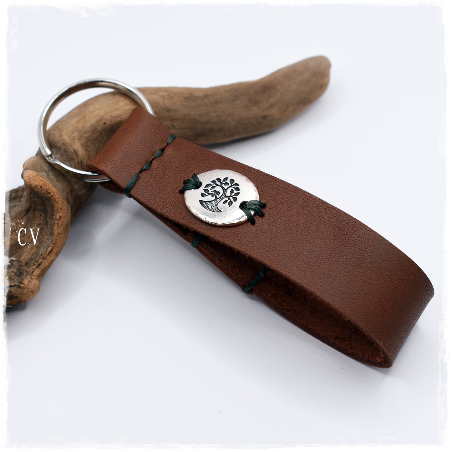 Crann Bethadh Leather Keychain