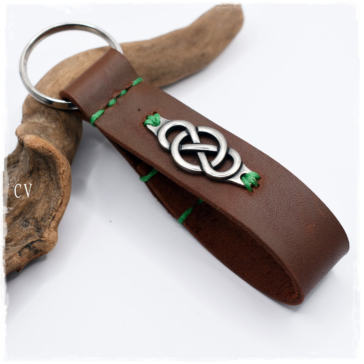 Viking Knot Leather Key Fob