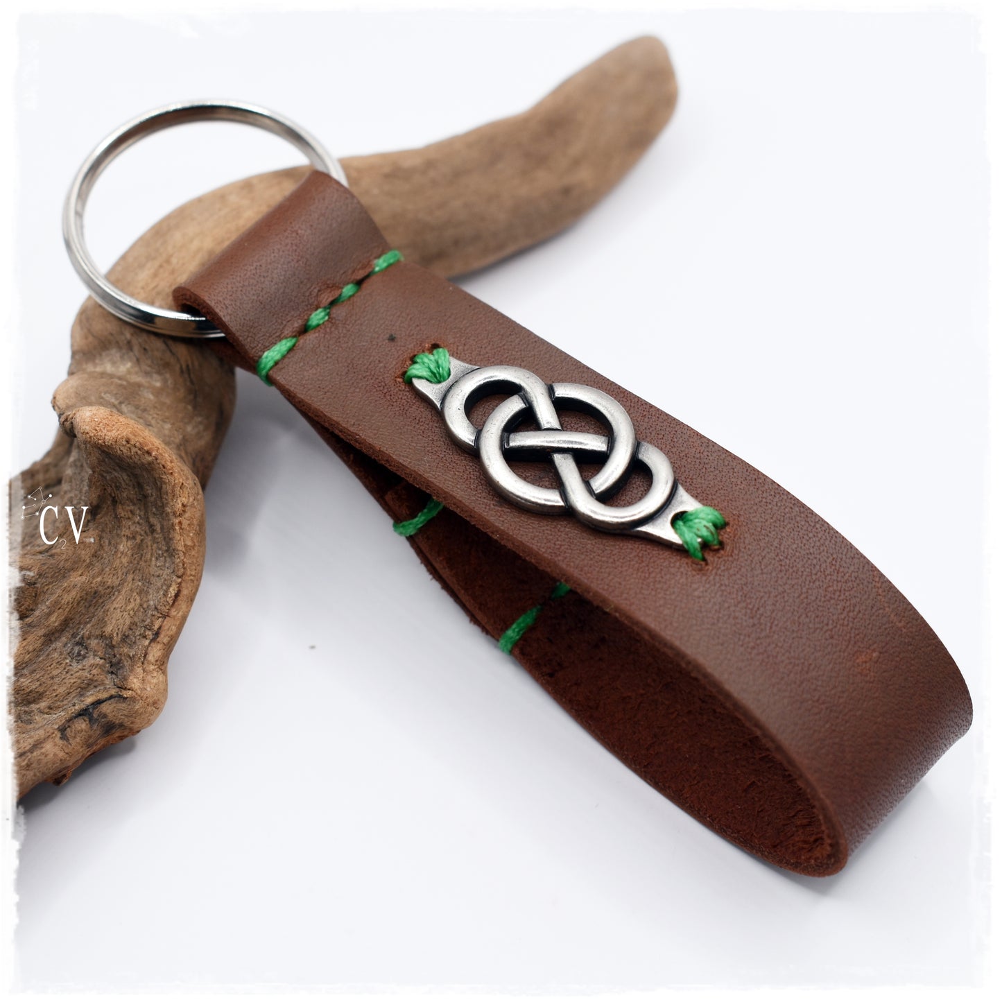 Viking Knot Leather Key Fob