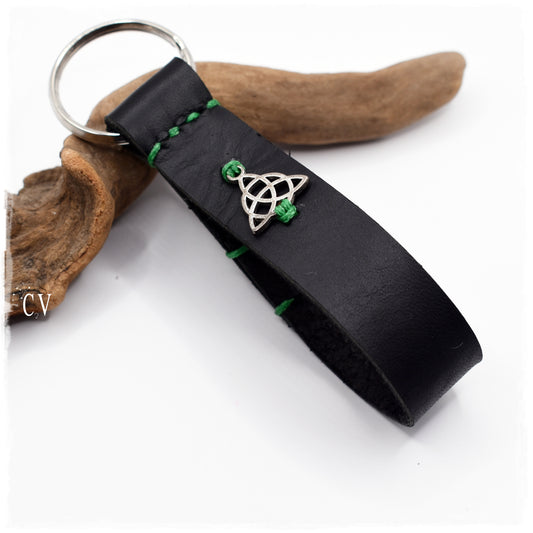 Triquetra Leather Keyfob