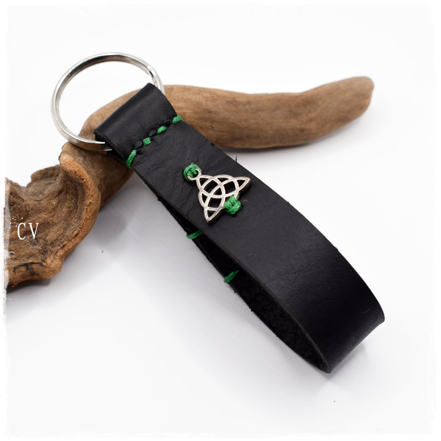 Triquetra Leather Keyfob