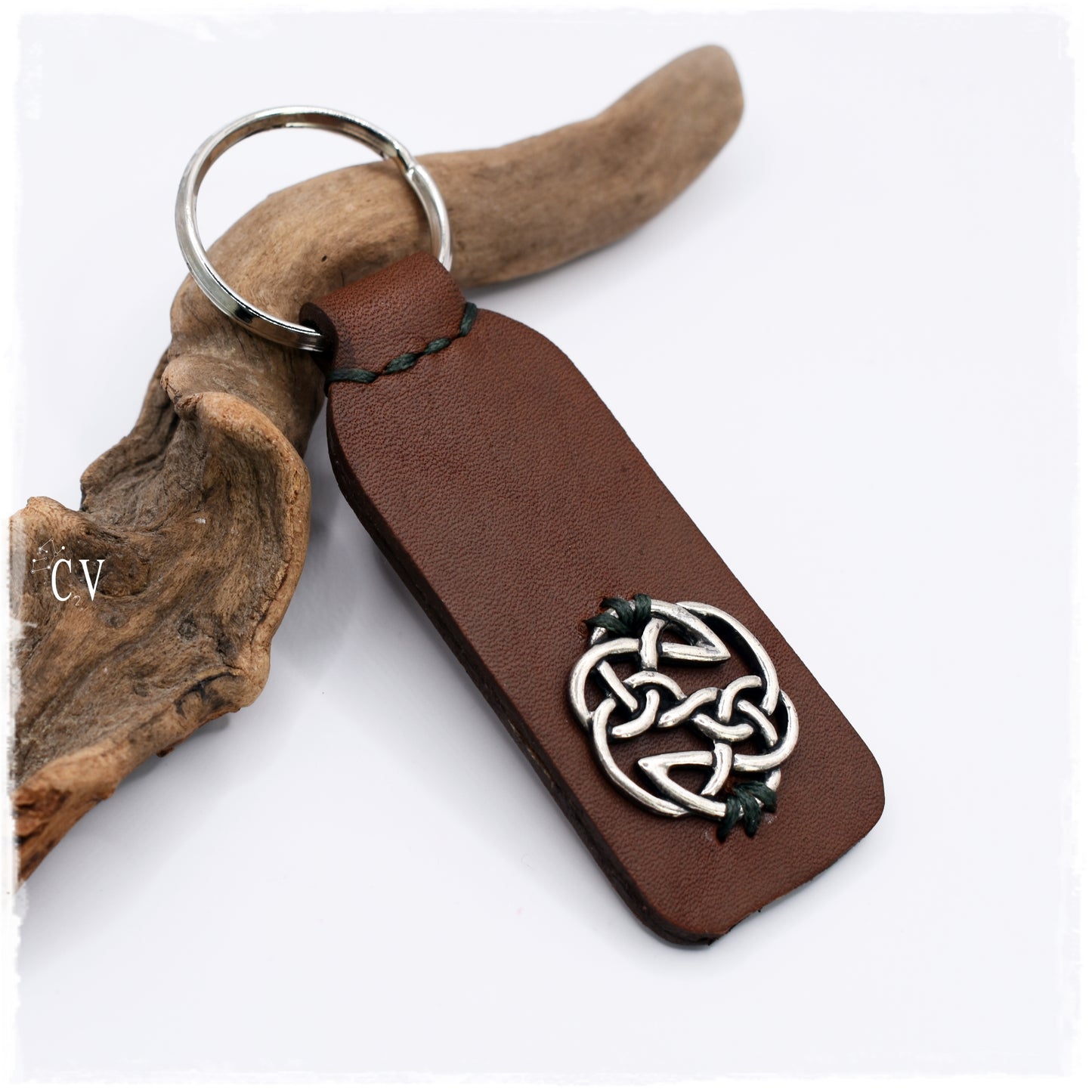 Shield Of Destiny Leather Keychain