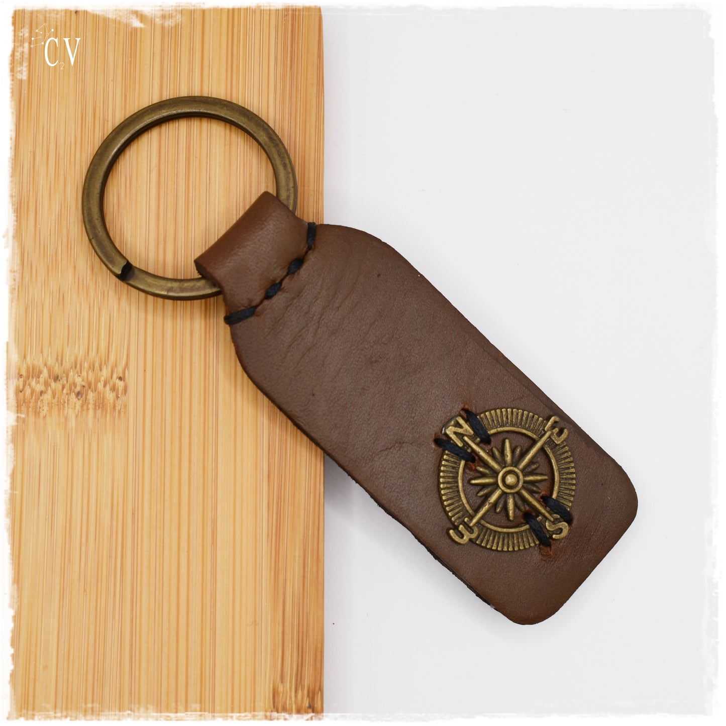 Personalized Compass Keychain