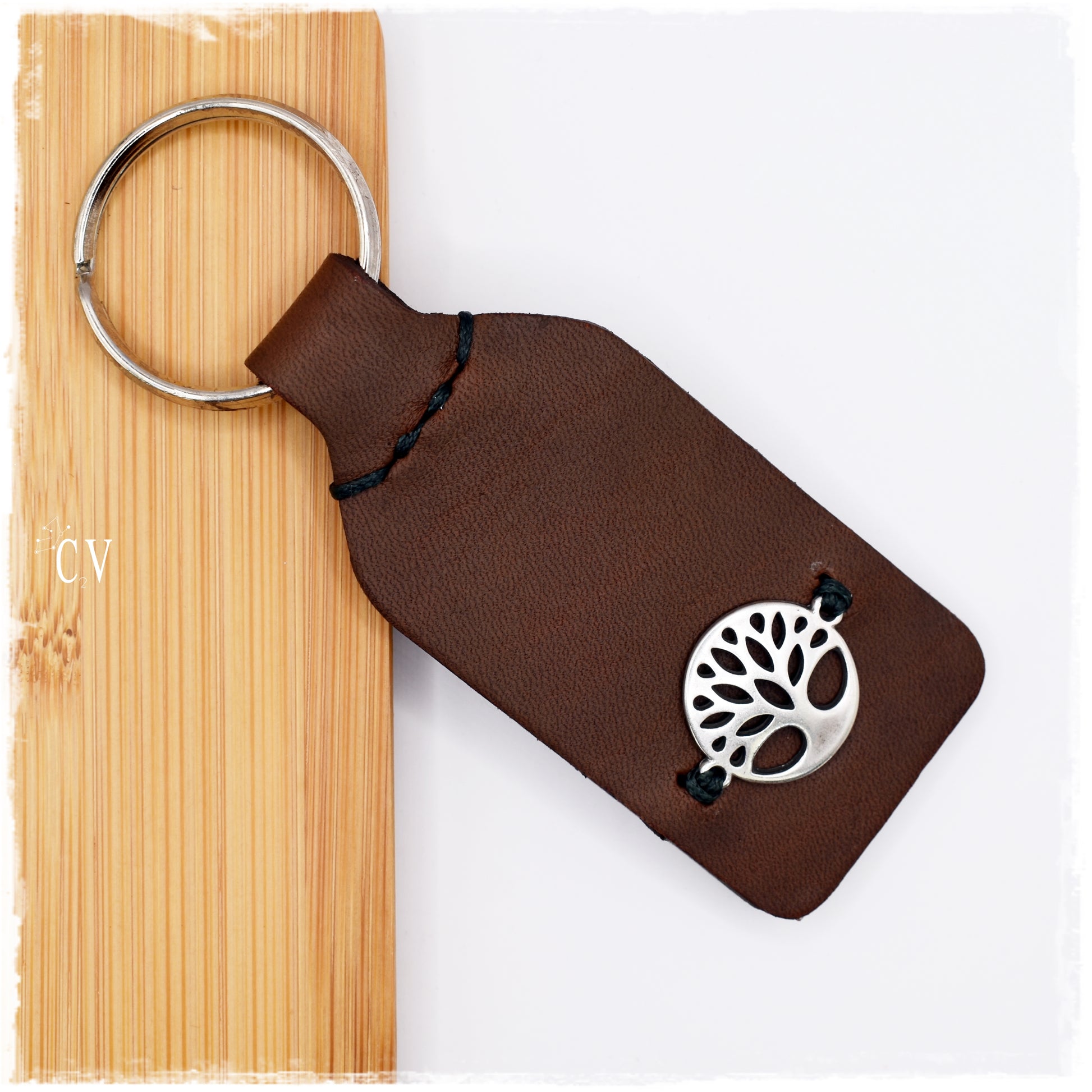 personalized tree of life keychain