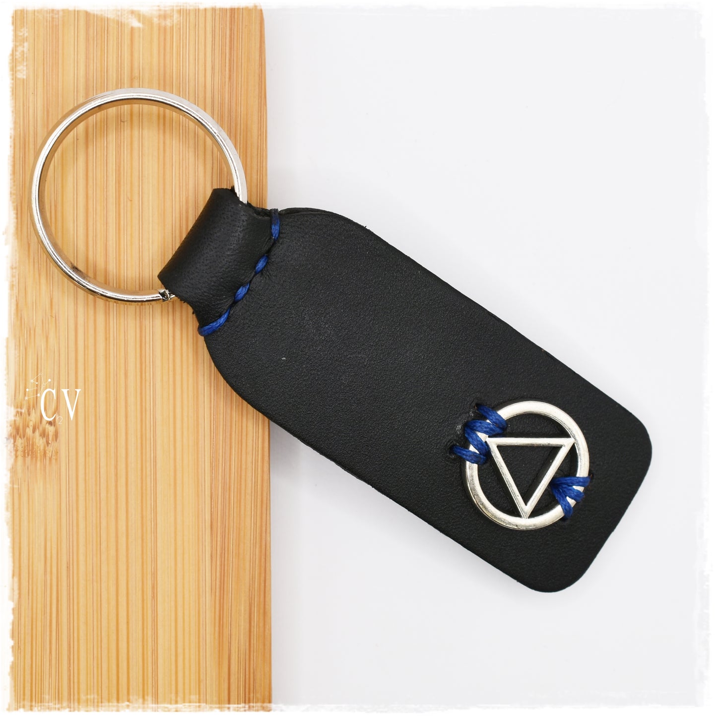 Sobriety Leather Keychain