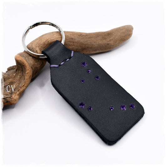 Capricorn Leather Keychain