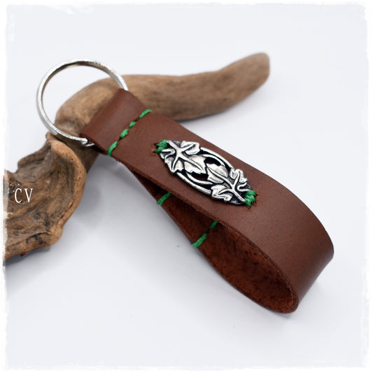 Personalized Vine Leaves Keychain