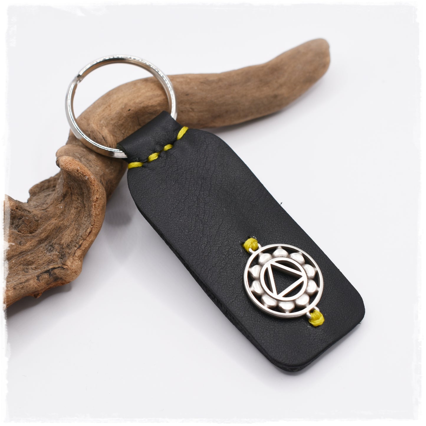 Solar Plexus Leather Keychain