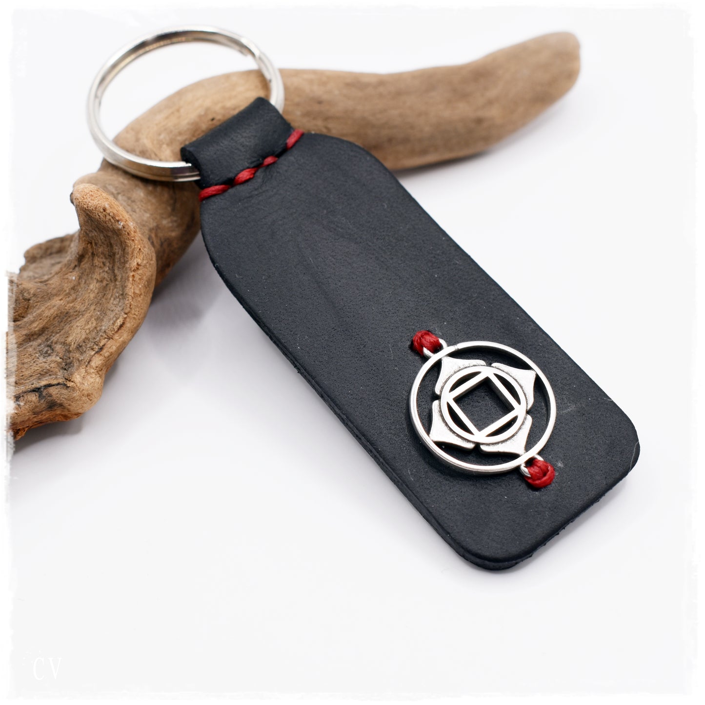 Root Chakra Leather Keychain