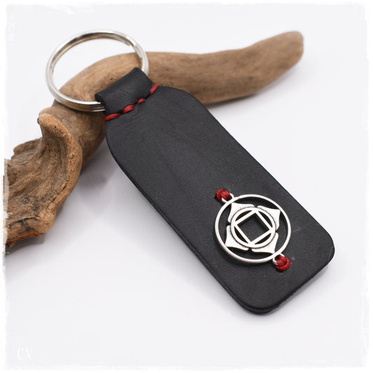 Root Chakra Leather Keychain