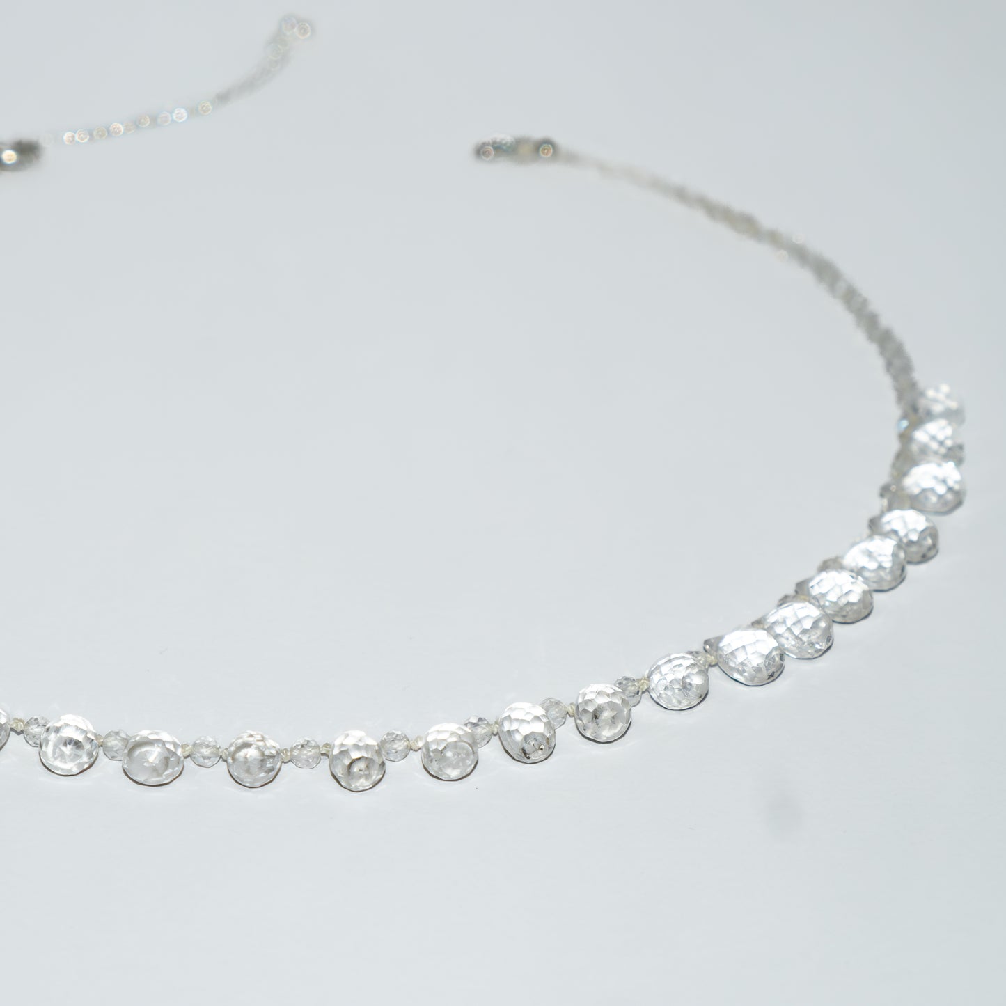 Crystal Quartz Teardrops  Necklace