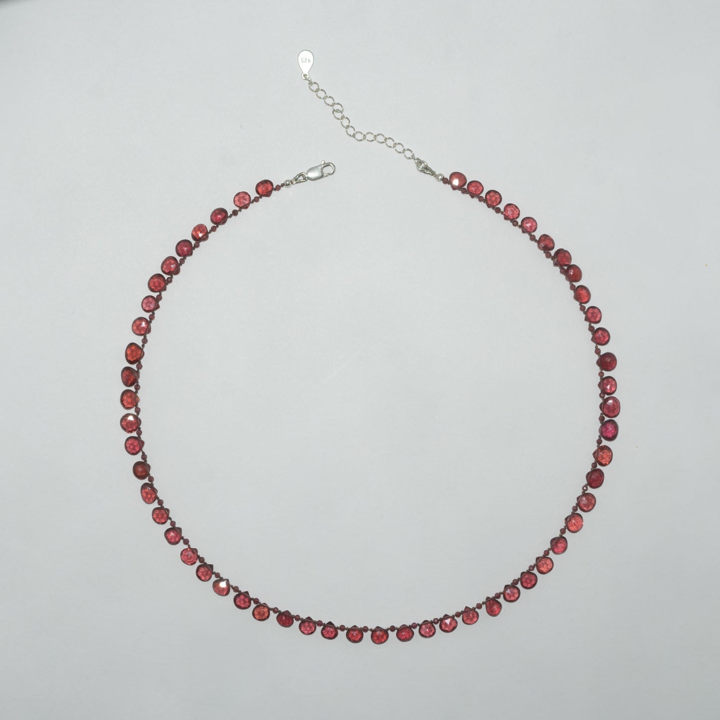 Garnet Heart Necklace