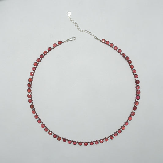 Garnet Heart Necklace