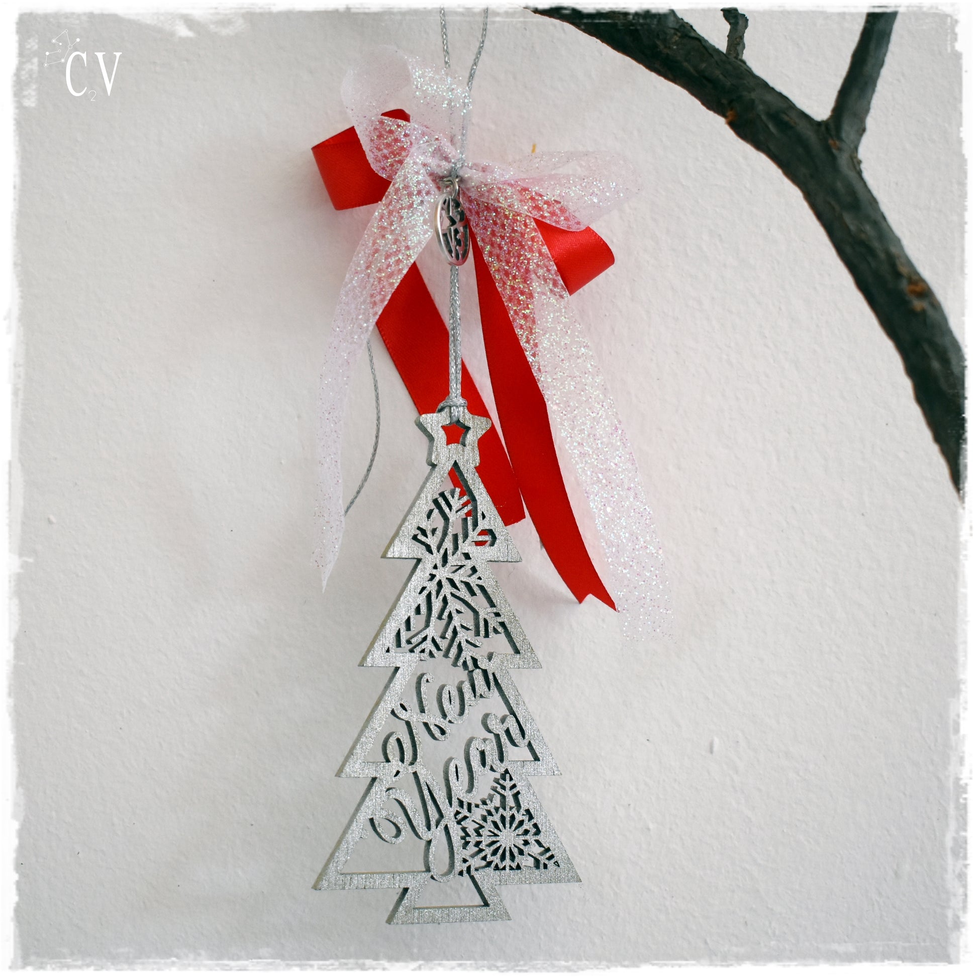 "New Year" Wooden Christamas Tree Ornament - 2023