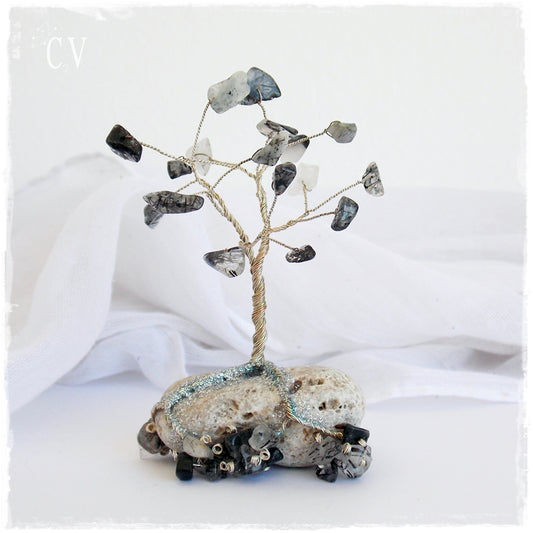 Rutilated Quartz Mini Tree Sculpture