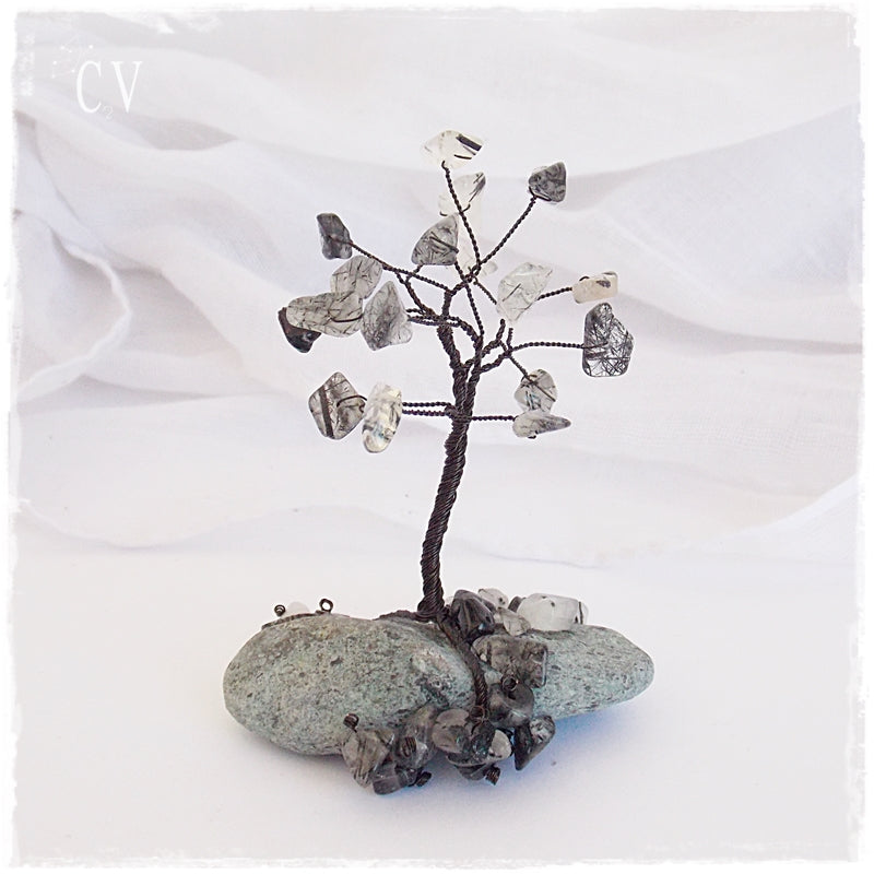 Quartz Wire Tree Sculpture