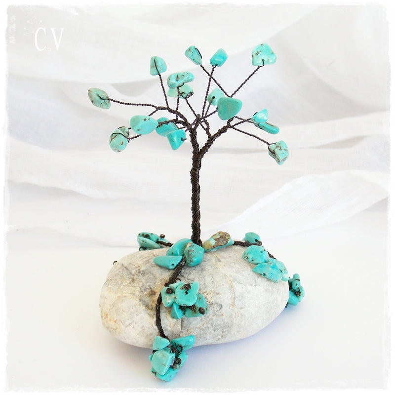 Turquoise Mini Tree Sculpture