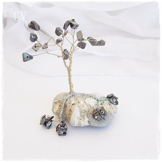 Hematite Mini Wire Tree Sculpture