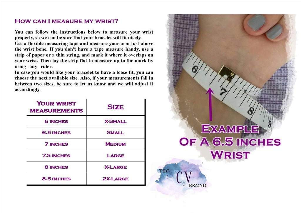 Size Chart - Wrist Measurements - C2V